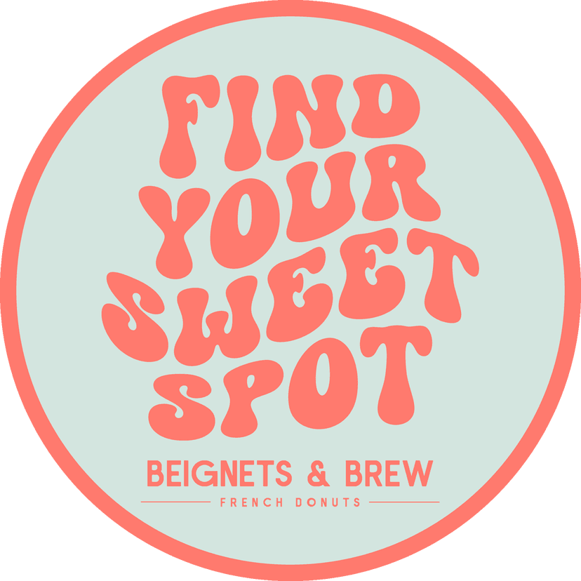 Beignets and Brew circular logo badge